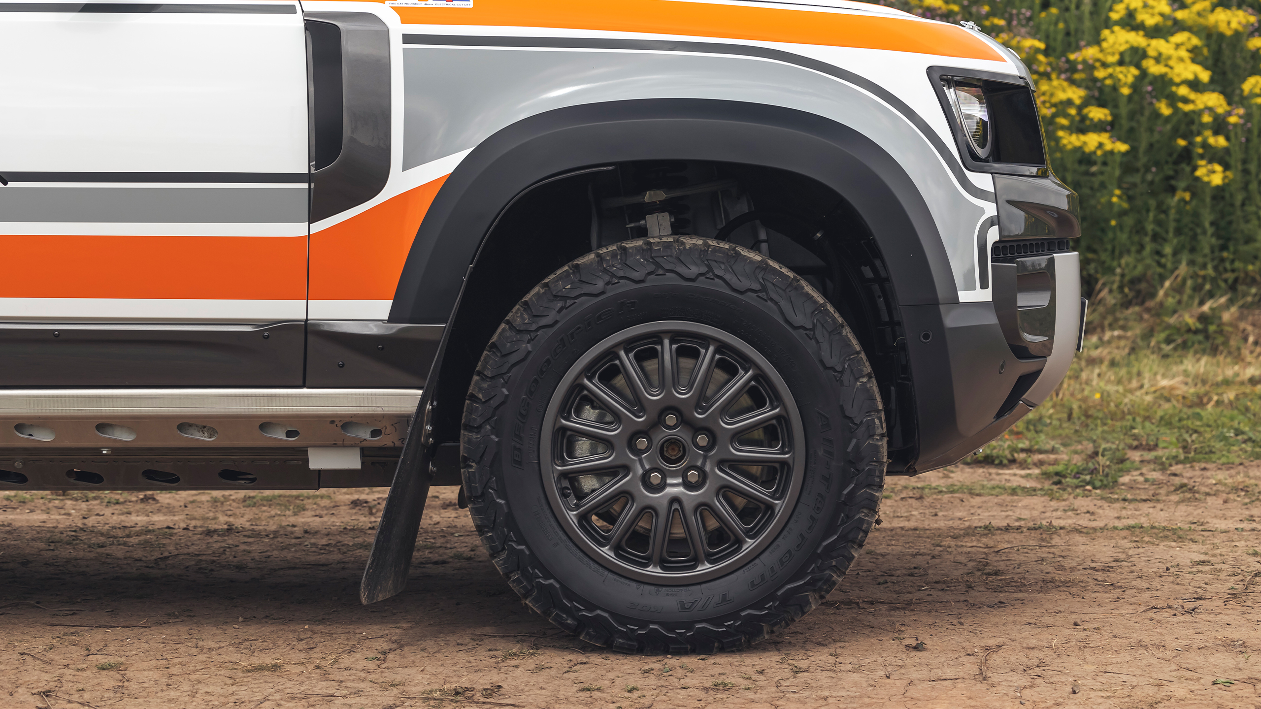 Close-up View of  Defender